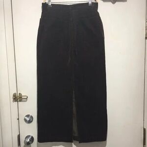 Elegant Black Corduroy Skirt
